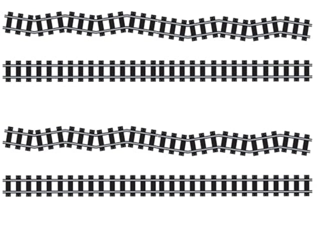 Railroad Tracks Edible Image cake border 2 Strips per sheet 3.5x10.5 inchs